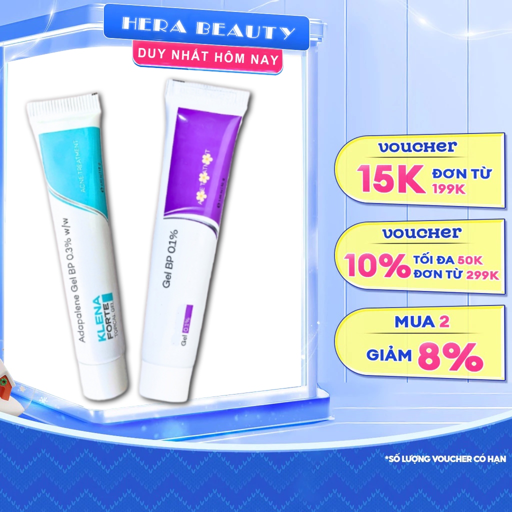 Kem mụn Klena Forte 0.1% 0.3% hỗ trợ giảm mụn ẩn, giảm mụn mờ thâm an toàn chính hãng