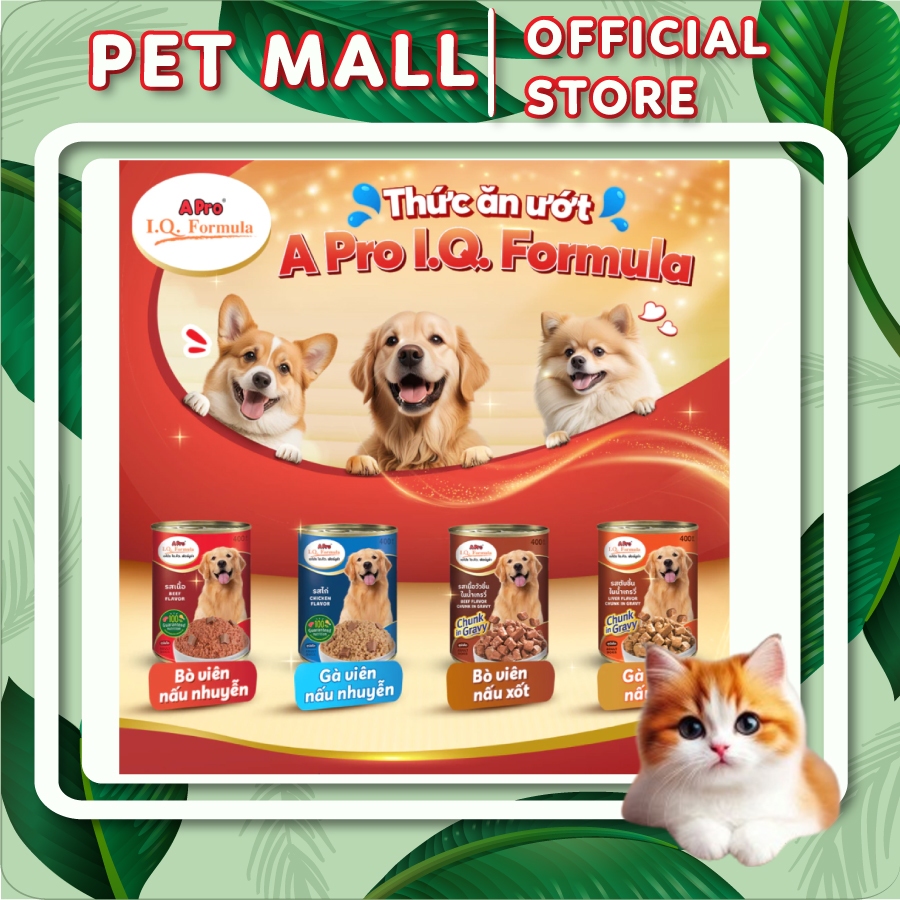 < Combo 3 Lon > Pate dành cho chó Apro IQ lon 400g-pate chó Apro IQ PETMALL