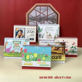  Lịch để bàn 2026 Bính ngọ - in hình sắc nét có ngày âm dương giấy đẹp- vpp Diệp Lạc 