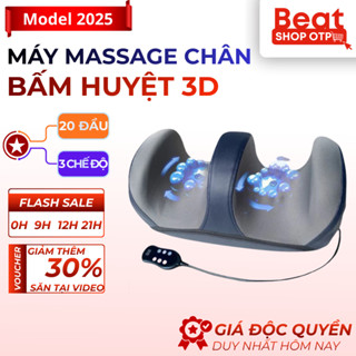 Máy Massage Chân Tự Động Bấm Huyệt 3D, Máy Xoa Bóp Kép Đa Chiều & Chườm Nóng Cao Cấp, Giảm Đau Nhức Lưu Thông Máu