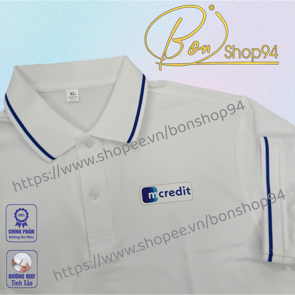 Áo thun Polo mcredit - Thun Cá sấu CVC Cao Cấp Dày Mịn Thoáng Mát - bền Màu - Chống nhăn - BonShop94