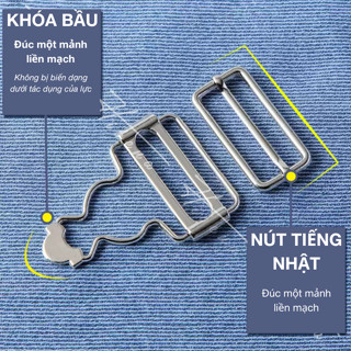  Bộ Móc Và Đai Yếm Đai Tăng Giảm Dành Cho Yếm Jeans Nữ Không Gỉ Chắc Chắn HIBENA 