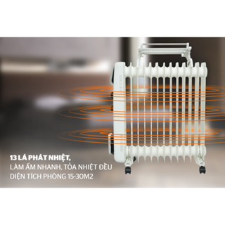 Máy Sưởi Dầu Sunhouse SHD7084 13 Lá (Có Giá Phơi) - Bảo Hành 12 Tháng, Tản Nhiệt Đều, Làm Ấm Nhanh