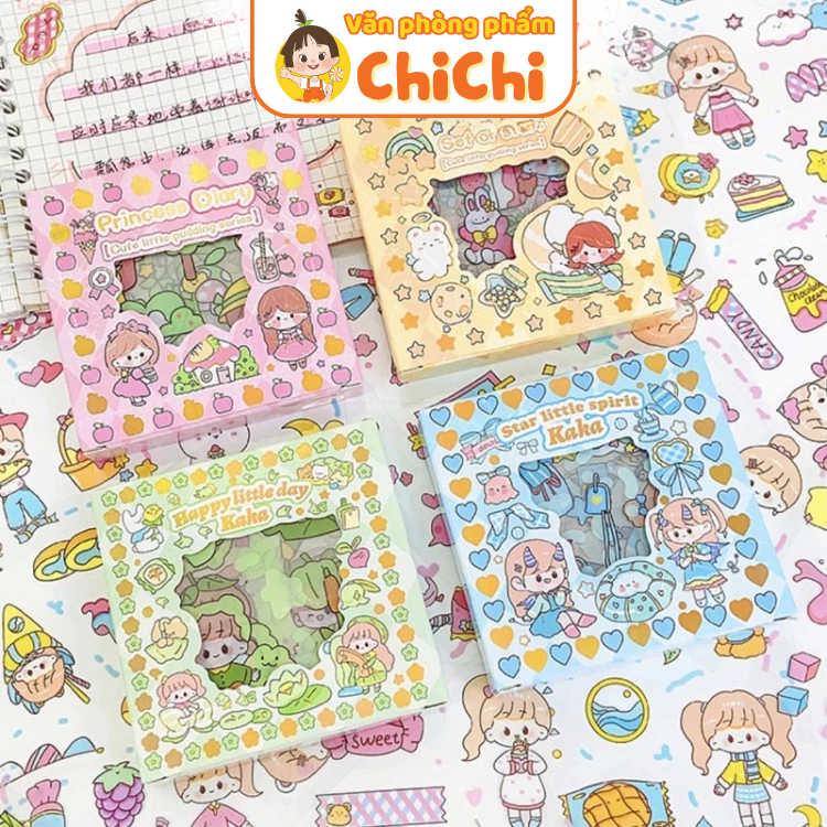 [RẺ VÔ ĐỊCH] 100 tấm, 1000 sticker dễ thương 🎀 sticker dán trang trí bình nước, sổ tay, điện thoại n