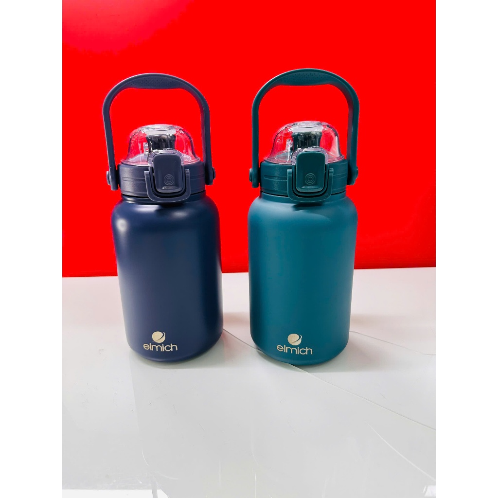 Bình giữ nhiệt Elmich EL8373 1.2L, Hàng chính hãng, inox 304, nắp mở 1 chạm, quai xách