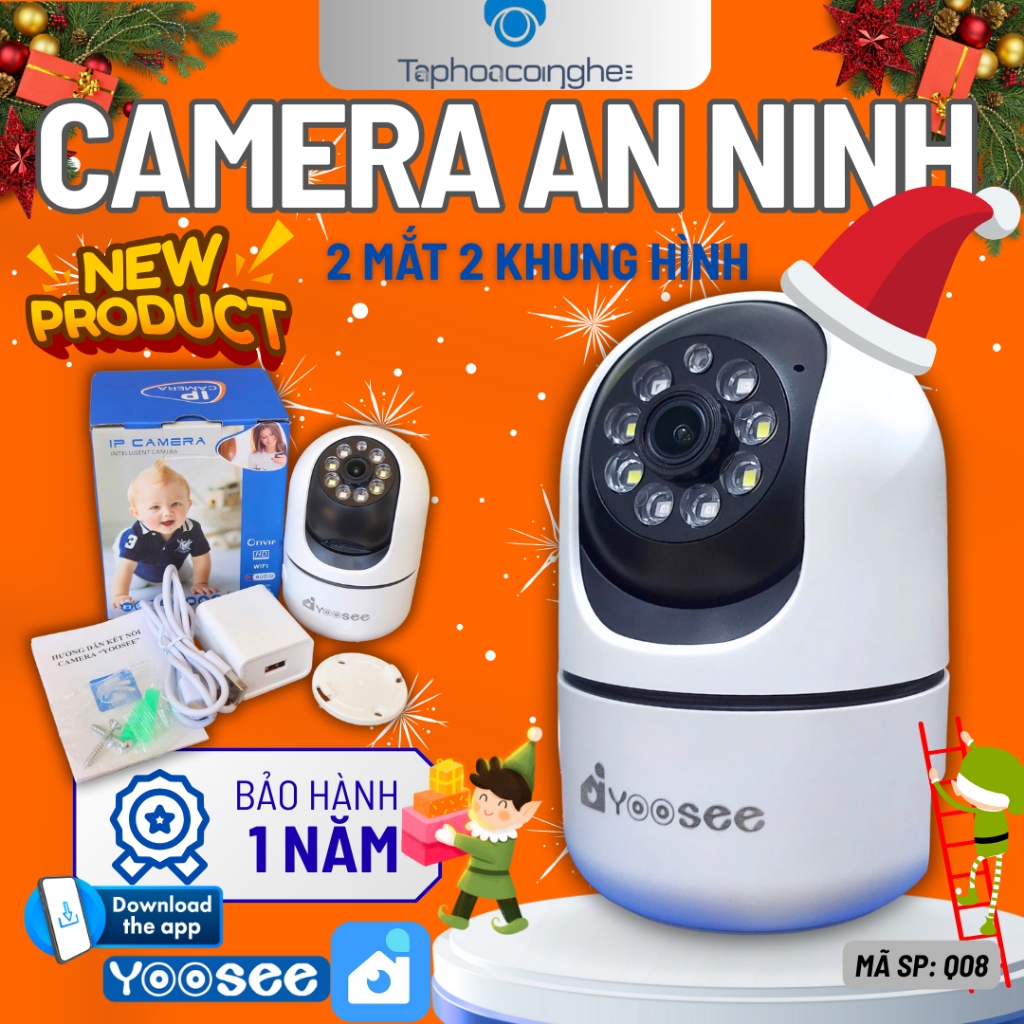 Mẫu Mới 2026 - Camera Yoosee Chui Bóng Đèn HK211 - 1 Mắt 10.0Mpx FullHD , thoại 2 chiều, xoay 360 độ, Máy Ảnh | BigBuy360 - bigbuy360.vn