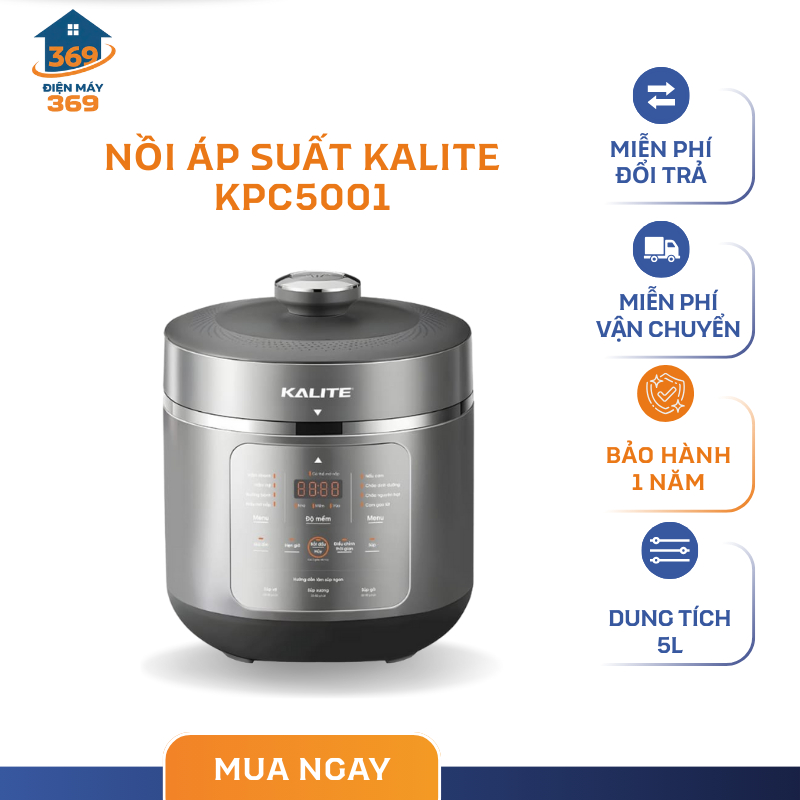 Nồi Áp Suất Đa Năng Kalite KPC5001 – Dung Tích 5L – 9 Chế Độ Cài Sẵn - SMC