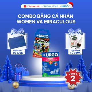  Combo Băng Cá Nhân Phụ Nữ Urgo Women 3 Kích cỡ  10 miếng  Và Băng Cá Nhân Urgo Miraculou  14 Miếng  