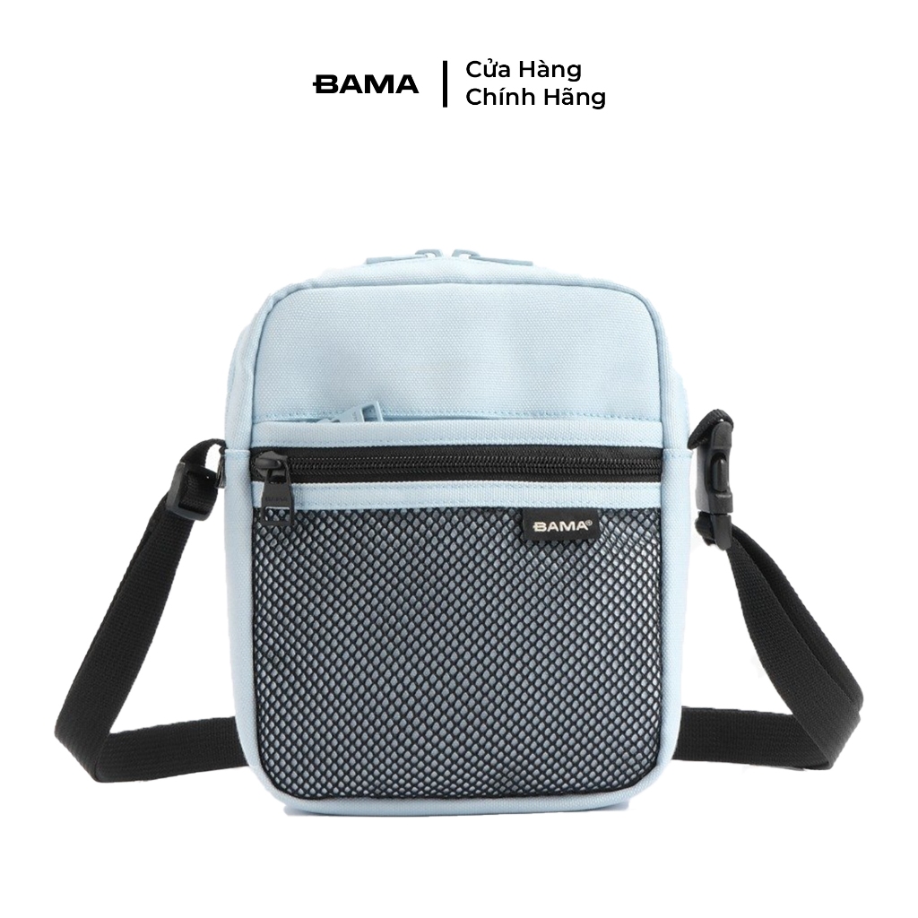 Túi đeo chéo mini nam nữ BAMA Mesh Fabric Shoulder Bag MF201 chống nước nhiều ngăn vải canvas đi chơ