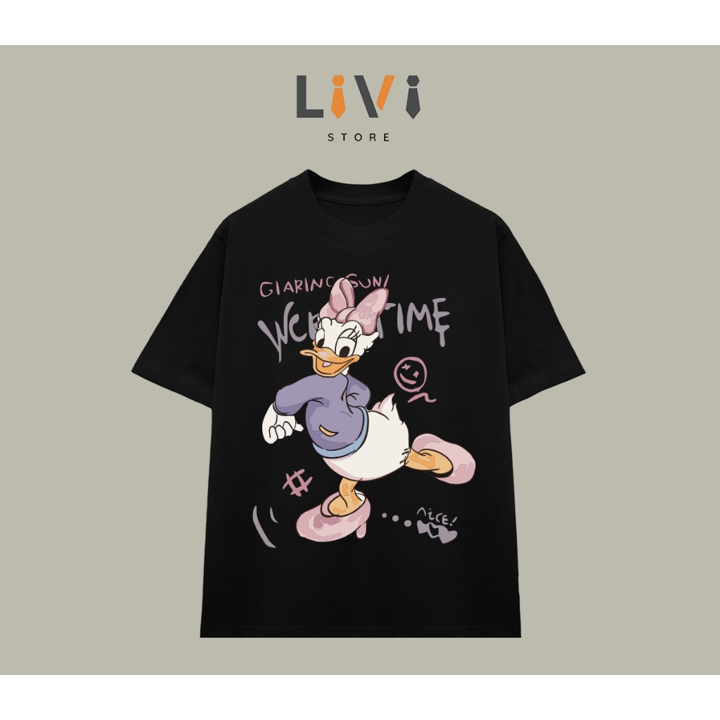 Áo Thun Daisy Cotton Cao Cấp Form Rộng LIVI056 - LiVi Store