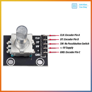 Module Xoay Rotary Encoder 360 Độ KY-040 ( Không Kèm Núm Vặn )