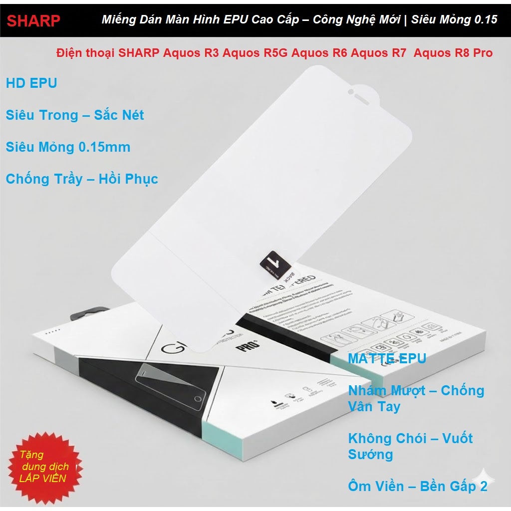 Cường lực deo EPU cho điện thoại SHARP R6 R7 R8 R5G