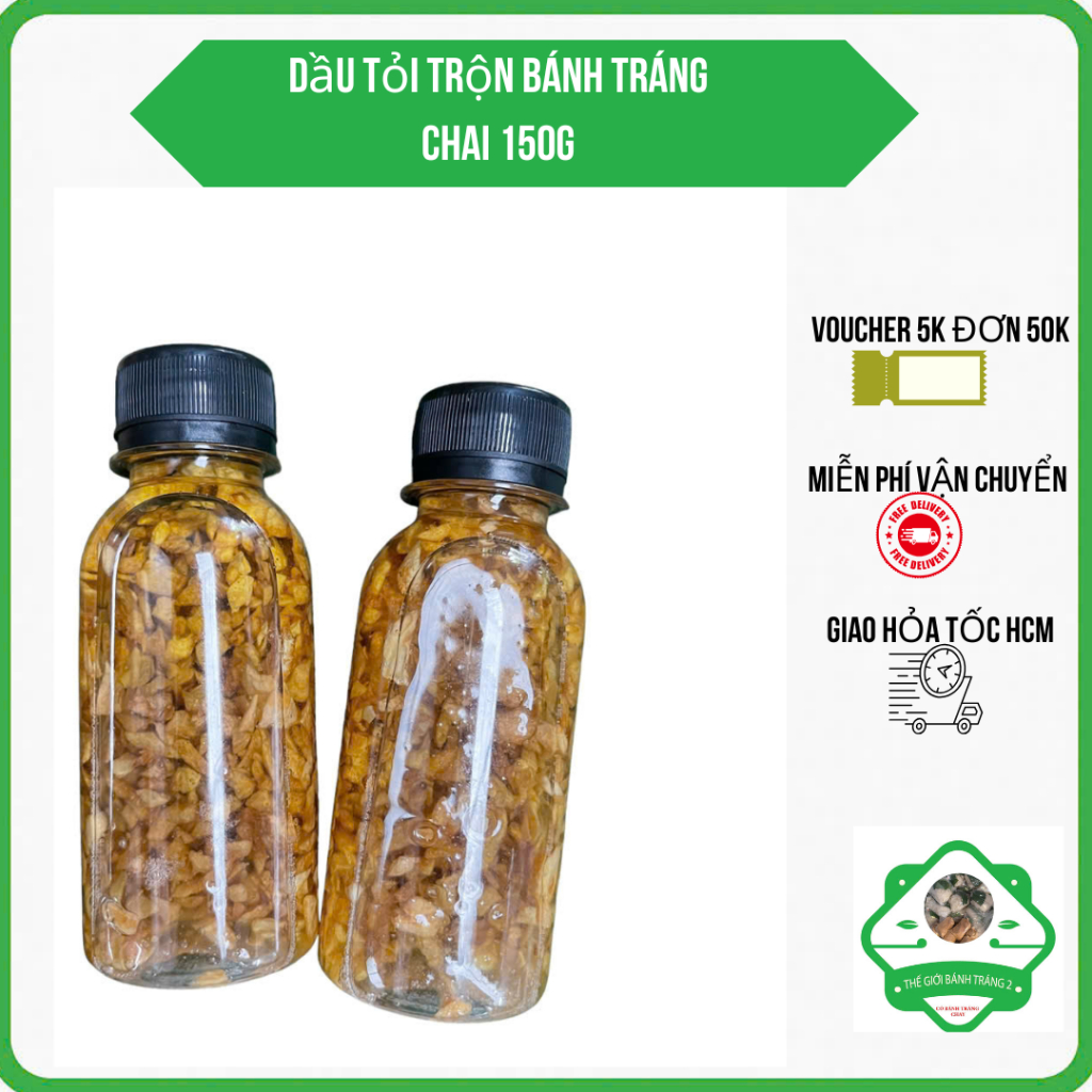 chai 150g dầu tỏi phi siêu thơm ngon!!