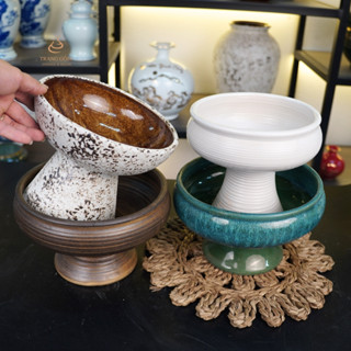  Bình gốm Bát Tràng dáng ly thủy tiên trồng gừng phong thủy bình cắm hoa lan trang trí đựng quả decor đều đẹp 