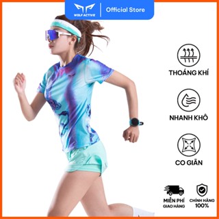  Áo Thun Chạy Bộ Nữ Wolf Active Light Fern W263 Chất Vải Wolf Active Mỏng Nhẹ Tôn Dáng Mát Mẻ 