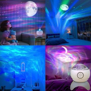  Đèn Máy Chiếu Cực Quang Galaxy 16 Màu 3D siêu thực  dải thiên hà phủ sáng đẹp decor phòng ngủ 