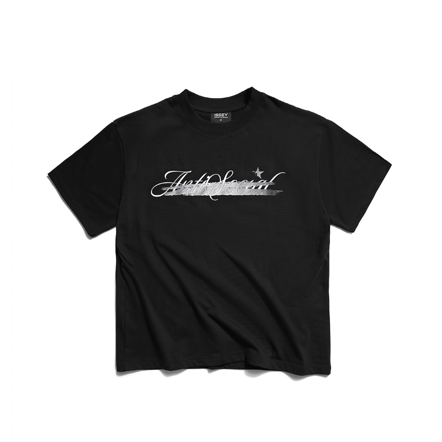 ANTI SOCIAL SCRIPT TEE  - ÁO THUN ĐEN ANTI SOCIAL 280gsm ( Chính hãng )