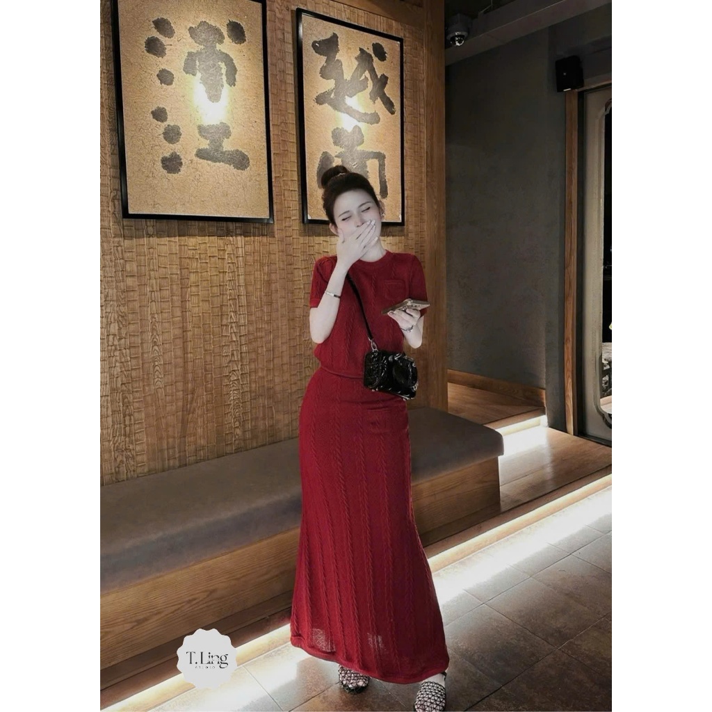 set đồ nữ sang chảnh,set đồ nữ mùa đông chất len xoắn l1 cao câp b66