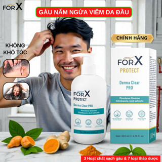  Dầu Gội ForX Hỗ Trợ Trị Viêm Da Đầu Gàu Nấm Ngứa Dầu Gội Sạch Gàu Derma Clear Pro Không Gây Khô Tóc 