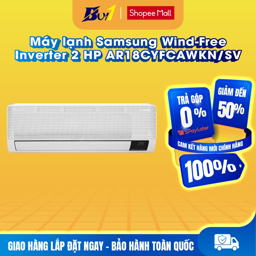 AR18CYFCAWKN/SV - Máy lạnh Samsung Wind-Free Inverter 2 HP AR18CYFCAWKNSV - Hàng chính hãng
