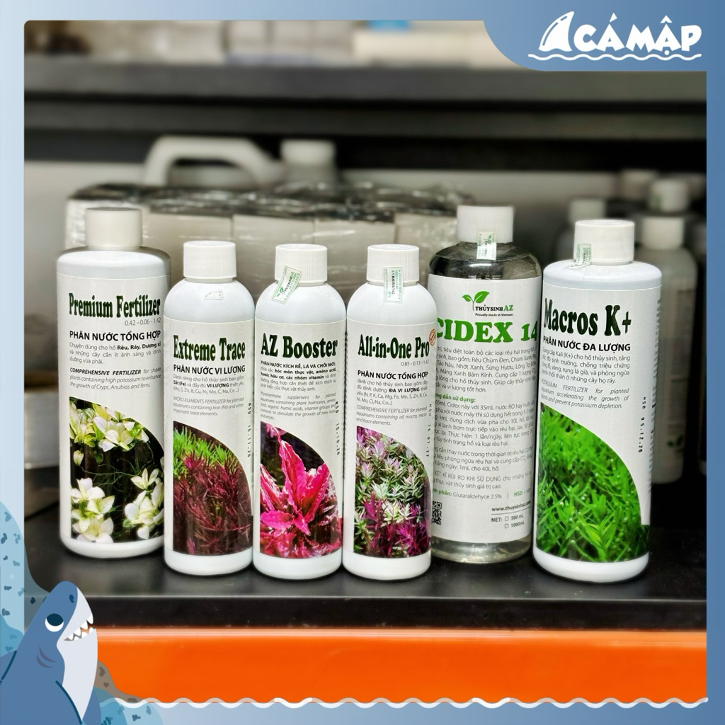 Phân Nước THUYSINHAZ, Premium Fertilizer, Macros NPK+, Macros K+, All in One Pro, Extreme Trace, Ext