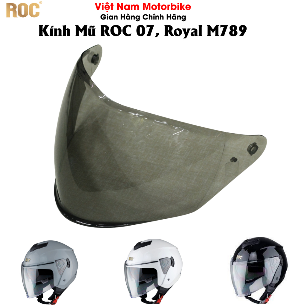 Kính Mũ Bảo Hiểm Roc 07 Royal M789 Thay Thế Chắn Gió Bụi