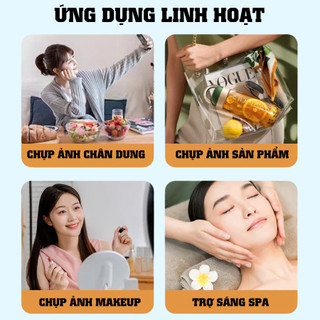 Đèn led 2 râu , đèn trợ sáng dùng cho livestream Spa, Phun Xăm, Makeup Chuyên Nghiệp chân 2m cao cấp