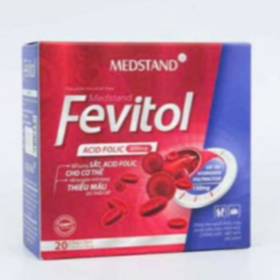 Ống uống bổ sung sắt Medstand Fevitol hộp 4 vỉ x 5 ống x 10ml
