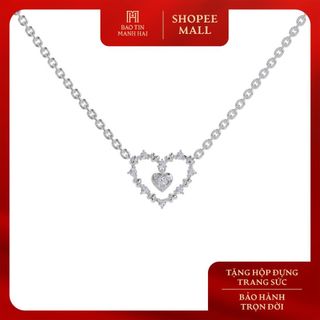  Dây chuyền vàng 10K BST Valentine Bảo Tín Mạnh Hải thiết kế trái tim đính đá BTD2V10CZH-501017 