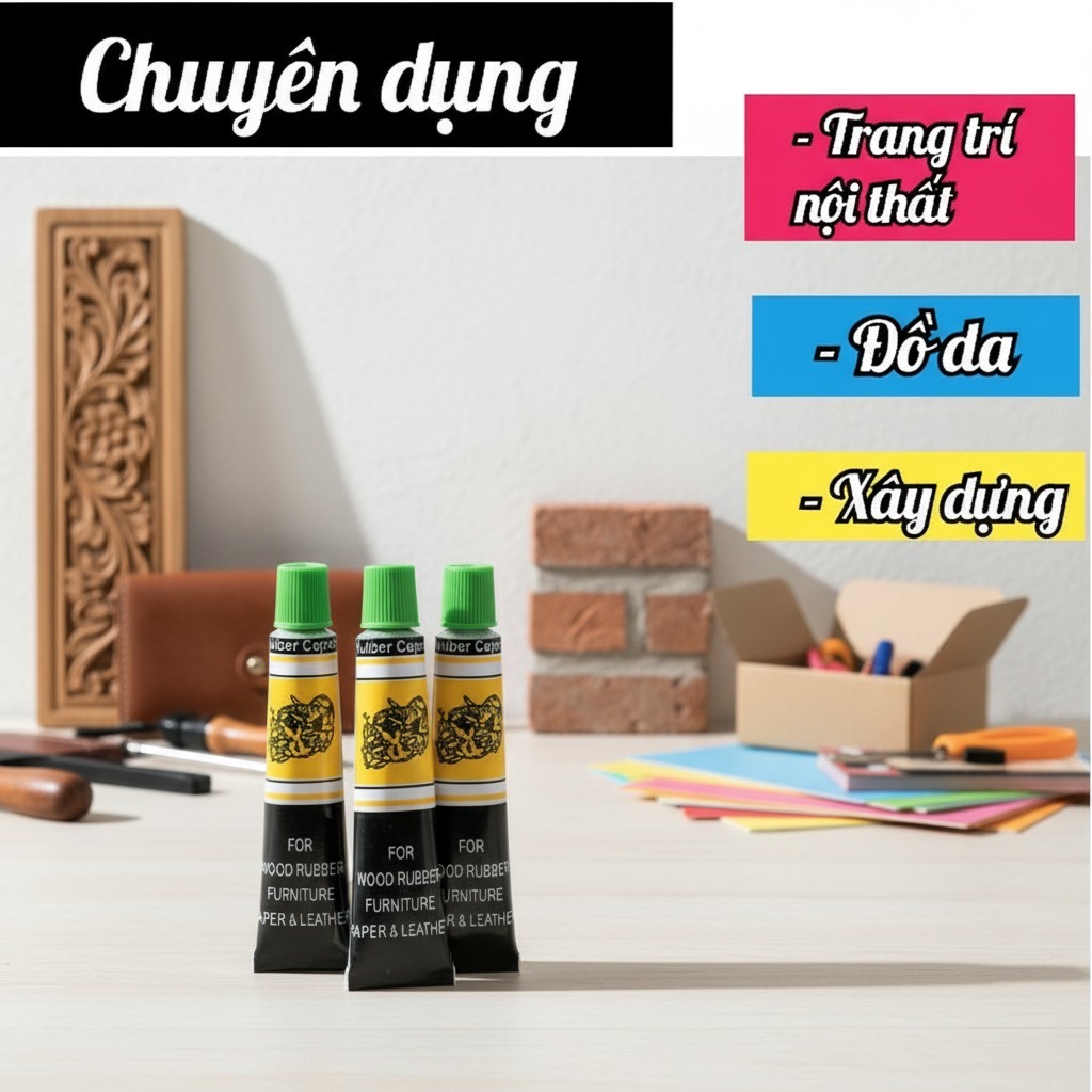 Combo 3 chai Keo dán giày dép đa năng con voi CHÓ vàng - 30g ❖KEO VOI VÀNG❖ FHT-SLDK