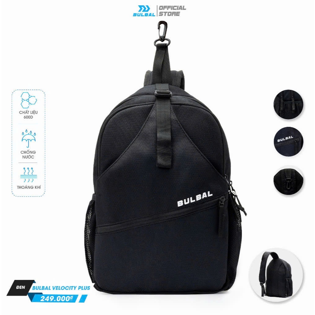 Balo Pickleball Bulbal Velocity Plus Đen Chính Hãng