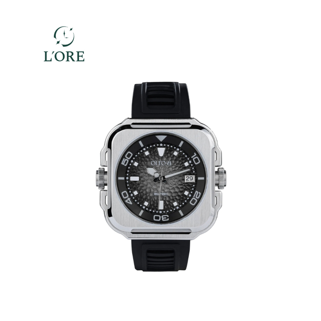 Đồng Hồ Coral Steward OLTO-8 Black L'ORE Đồng Hồ Cơ Automatic, Thiết Kế Vỏ Vuông, Mặt Kính Sapphire