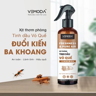 Xịt phòng tinh dầu Vỏ Quế giúp hỗ trợ xua đuổi Kiến Ba Khoang, khử mùi, làm thơm phòng, đuổi côn trùng