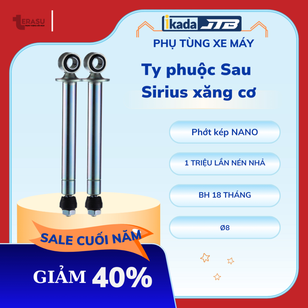 Ty phuộc sau Sirius xăng cơ 2005–2015 (Ø8MM) - Hiệu IKADA