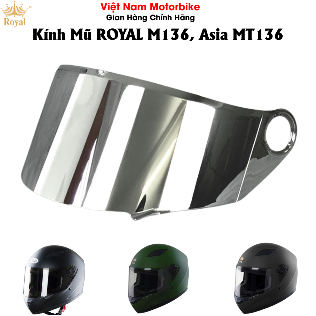Kính Mũ Bảo Hiểm Royal M136 Asia MT136 Thay Thế Chắn Gió Bụi