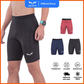 Quần Bó Cơ Nam Wolf Active Super Speed W132 , Chất Vải Co Giãn 4 Chiều, Ôm Đùi, Thoải Mái Tăng Tốc