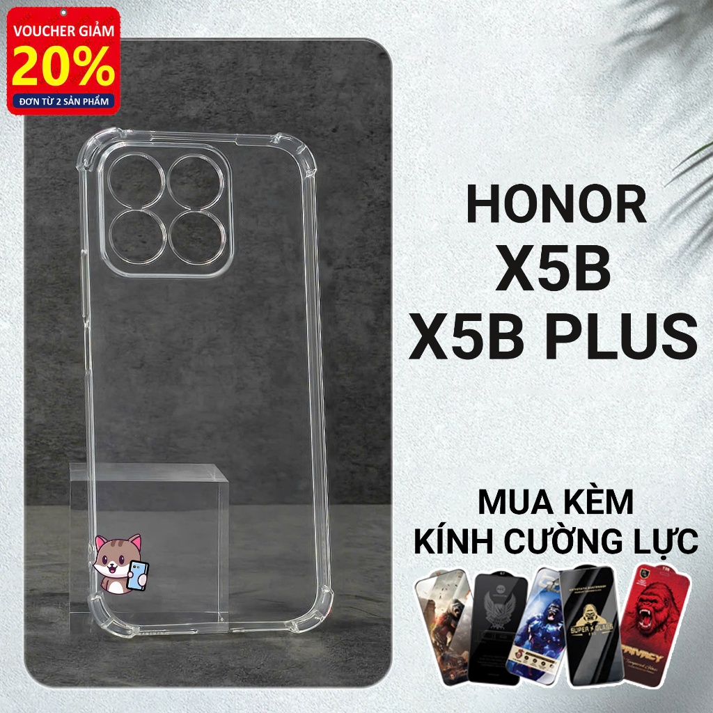 Ốp lưng Honor X5b, X5b Plus Meocase trơn chống va đập | Ốp điện thoại Honor dẻo bảo vệ camera đt toà