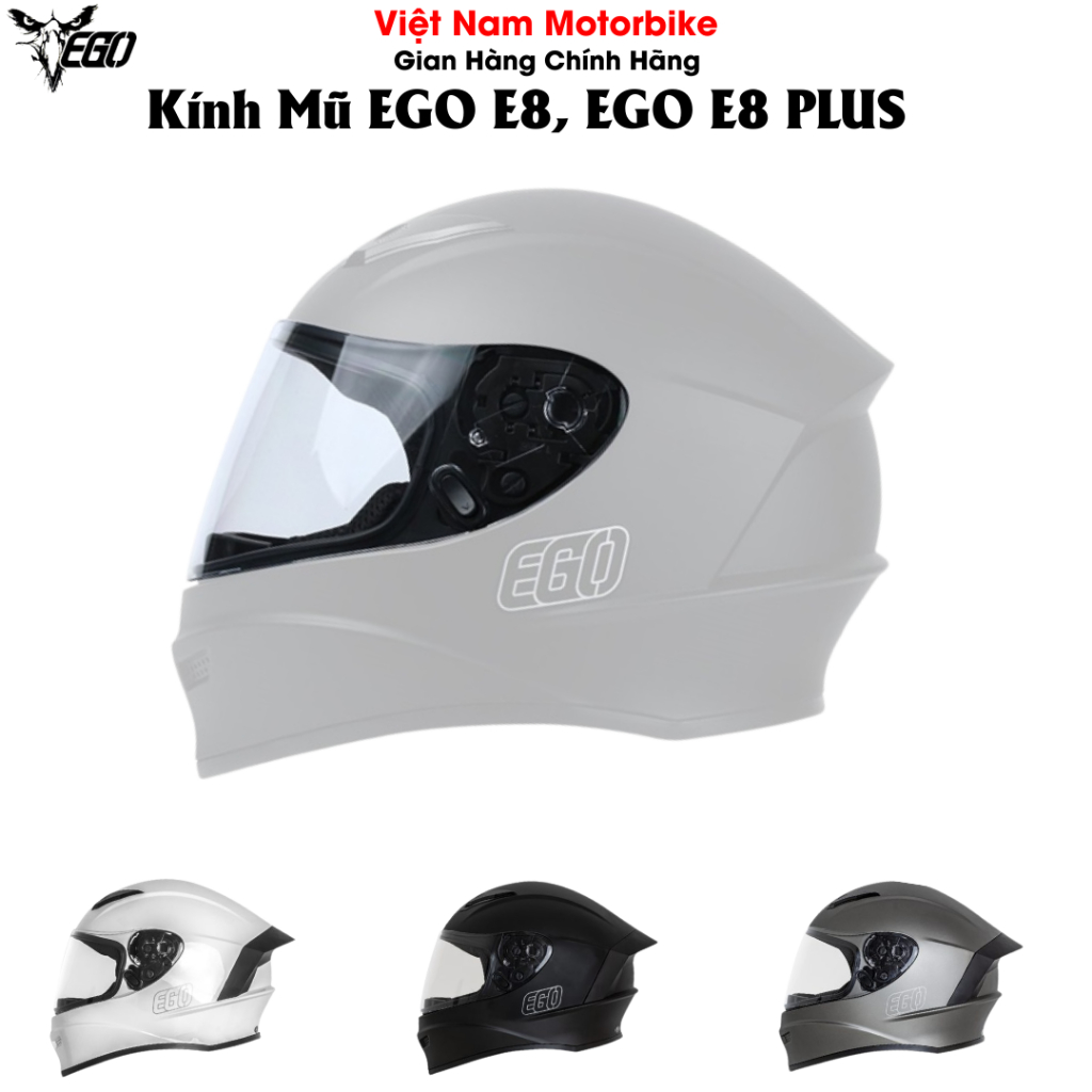 Kính thay thế mũ bảo hiểm Ego E8, E8 Plus
