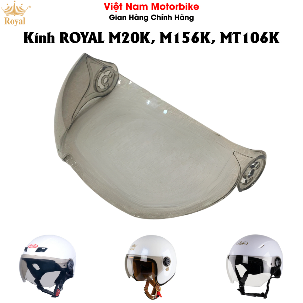 Kính Mũ Bảo Hiểm Royal M20k M156k Asia MT106k Thay Thế Chắn Gió Bụi