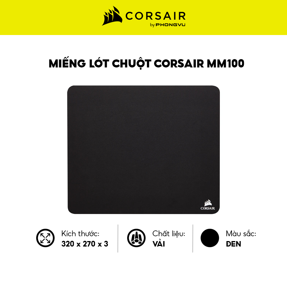 Miếng lót chuột Corsair MM100 (320mm x 270mm x 3mm)