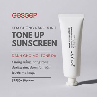  Kem chống nắng Gesgep Tone Up Sunscreen 50ml SPF50+ PA++++ nâng tone kiềm dầu dưỡng ẩm làm kem lót 