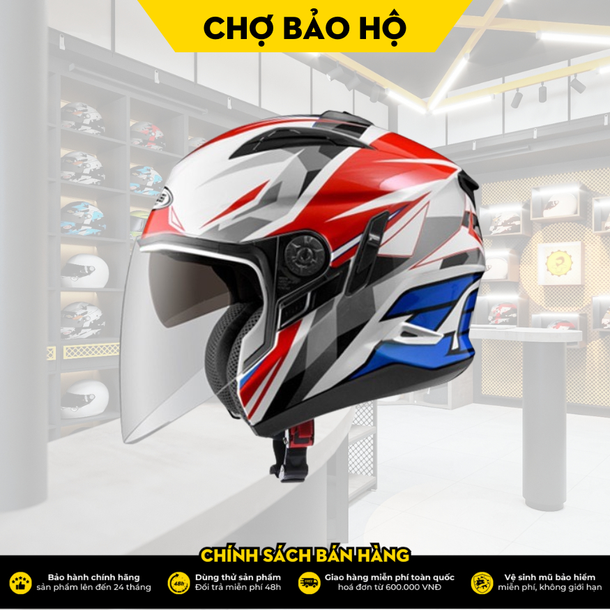 NÓN BẢO HIỂM 3/4 ZEUS 613B