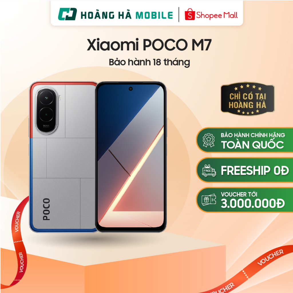 [Outlet S1] Điện thoại Xiaomi POCO M7 6GB/128GB - 8GB/256GB Hỗ trợ NFC - Hoàng Hà Mobile (Nguyên seal chưa Active) | BigBuy360 - bigbuy360.vn