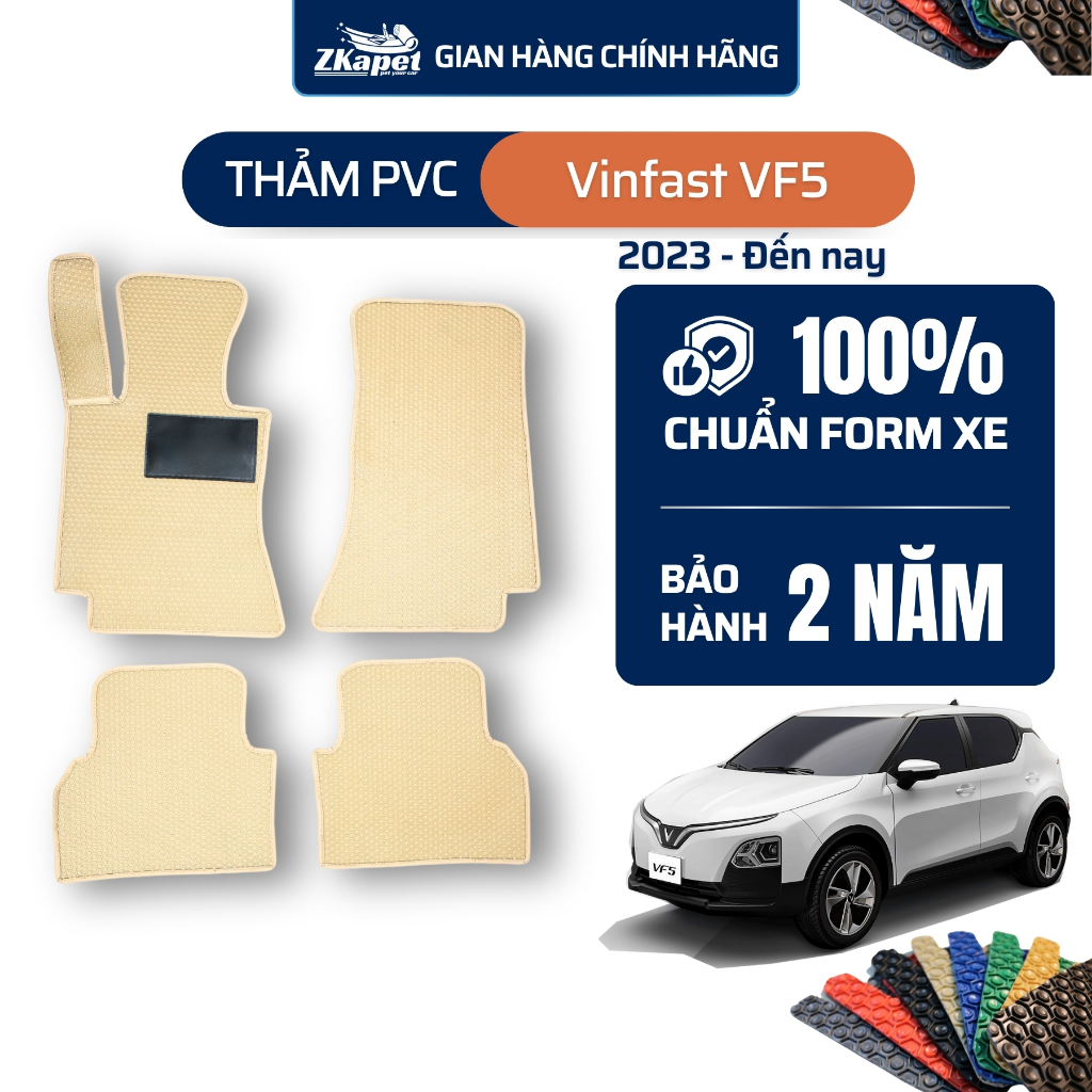 Thảm lót sàn ô tô PVC Vinfast VF5 2023 - Đến nay ZKAPET (5 chỗ)