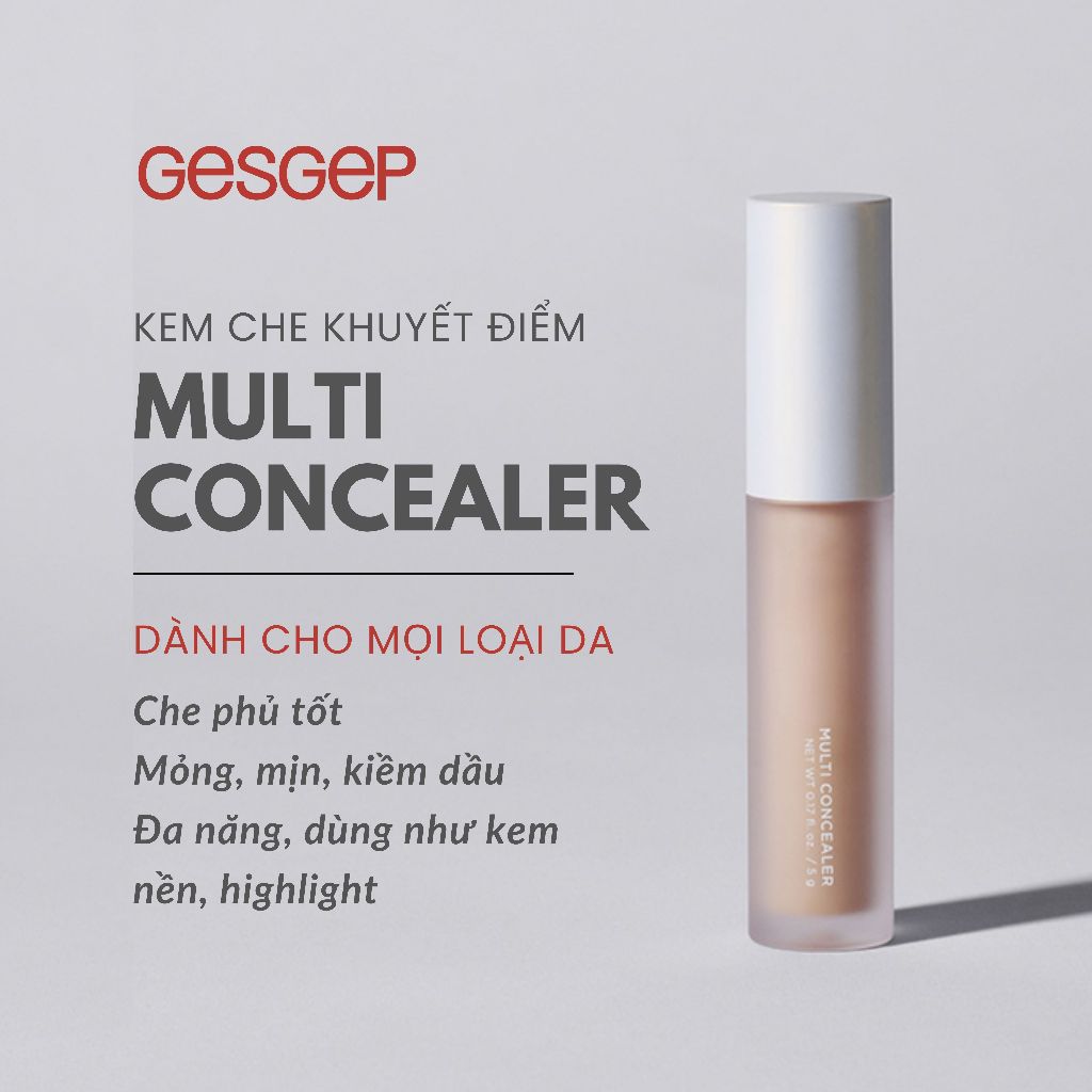 Kem che khuyết điểm Gesgep Multi Concealer 5g che khuyết điểm nhanh chóng, kiềm dầu hiệu quả