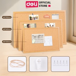 Bảng Ghim Gỗ Deli, Bảng Ghim Tài Liệu, Tranh Ảnh Decor Phòng Nhiều Kích Thước Tiện Lợi Khung Chắc Chắn