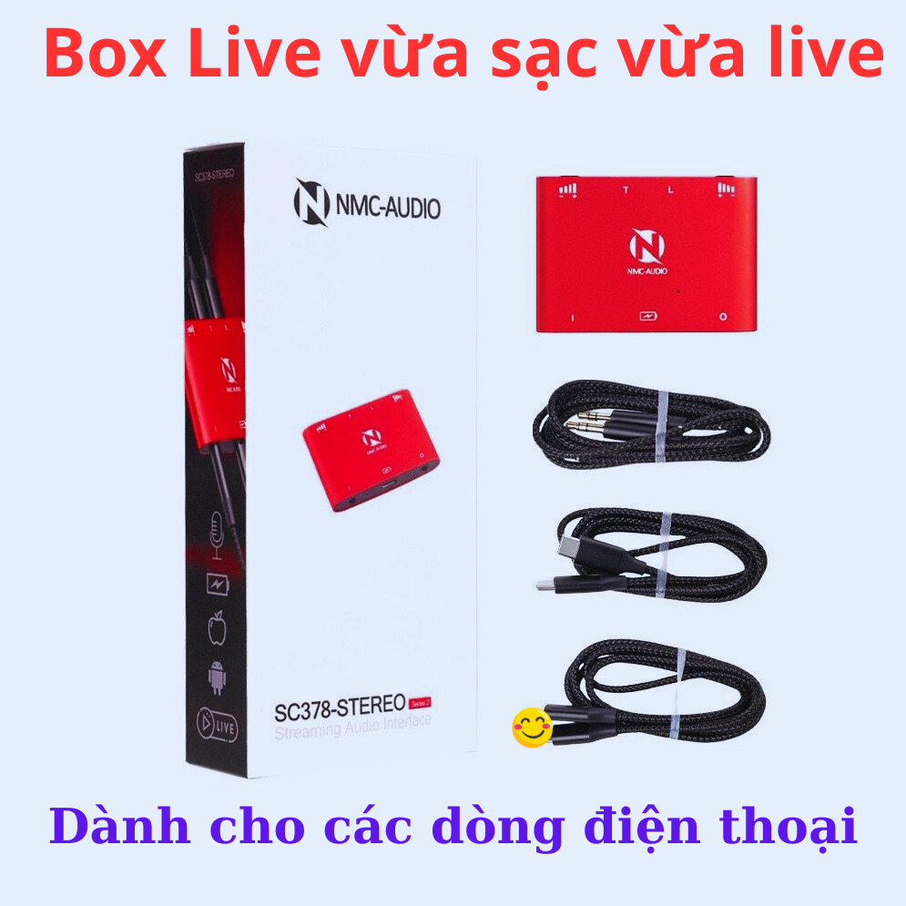 BOX LIVE NMC-AUDIO SC378-STEREO VERSION 2, CHUẨN 24 BIT/96khz CHÍNH HÃNG, LIVESTREAM THU ÂM STEREO C