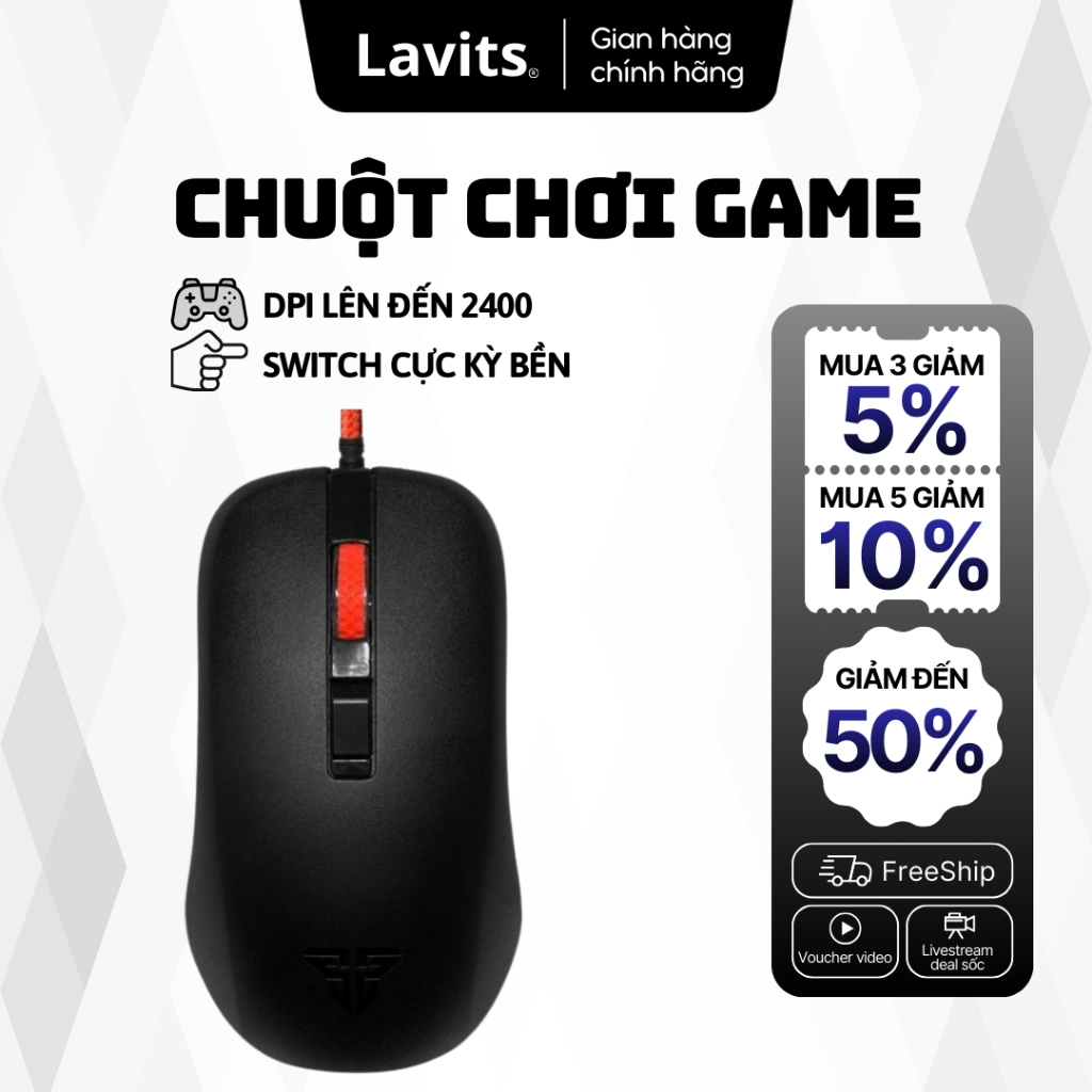 Chuột Chơi Game Fantech G13 Rhasta II Có Dây, LED RGB, Độ Nhạy DPI Cao, Switch Bền - LAVITS x ORIO