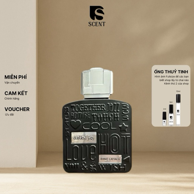 Nước Hoa Unisex Lattafa Ramz Silver EDP | Mẫu thử | SSCENT