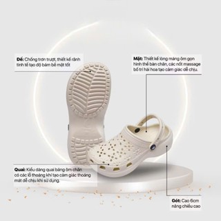 (Chính hãng) Dép Sục Nữ Tipono Liệu Eva Cao Cấp Siêu Nhẹ Tặng Kèm 8 Chram Đế Cao 6cm